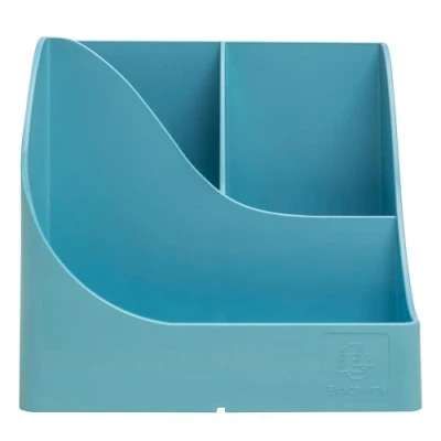 Imagen de EXACOMPTA Ref. 69591D Pen Wave Pop N&#039;Co Lote de 4 botes para lápices (4 compartimentos, compartimentos altos utensilios grandes y 1 compartimento bajo pequeños