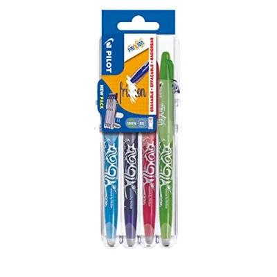 Imagen de Pilot Pen 2260SG4L FriXion Ball Mine M 0.7 Juego de 4 bolas frixion, color azul claro, rosa, violeta y verde claro
