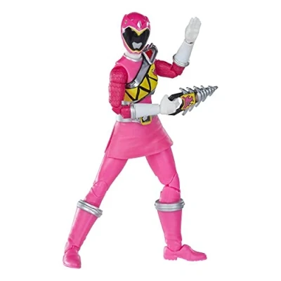 Imagen de Power Rangers Lightning Collection Dino Charge Pink Ranger Figura de acción Coleccionable, Premium, 15 cm Empaque con Estilo Pop Art