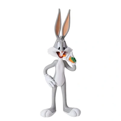 Imagen de The Noble Collection Looney Tunes Mini Bendyfigs Bugs Bunny 5.75 Pulgadas (14.5 cm) Toys Miniatura Figuras de muñeca Posable