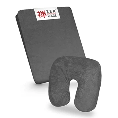 Imagen de ZEN Funda camilla masaje ajustable y reposacabezas Sabana de felpa suave para cosmética, fisioterapia tratamiento Sabanas lavables a 60 Pizarra