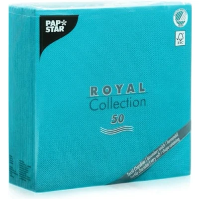 Imagen de PAPSTAR Servilletas Royal Collection, Color Turquesa, Papel, Mittel, 50