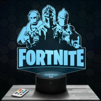 Imagen de lámpara de mesilla noche, luz nocturna táctil videojuego 3 caracteres LED ilusión 3D, idea regalo para niños y niñas, Navidad, noche o adultos. TOP