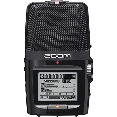 Imagen de Zoom H2n Grabador portátil estéreo/Sonido Envolvente, 5 micrófonos Integrados, X/Y, Medio Lado, Sonido Modo ambisónico, graba en Tarjeta SD, para Grabar música, Audio y entrevistas