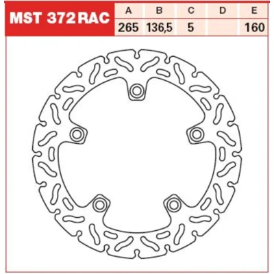 Imagen de TRW MST372RAC Disco de freno 265 5