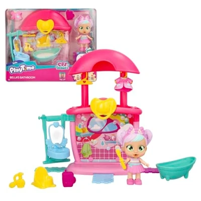 Imagen de Bebés Llorones Playtime el Baño de Bella, Mini Muñecas, Set juego para Completar tu Mundo Playtime, con 14+ Accesorios y Muñeca Exclusiva, Llora Lágrimas Verdad, Juguete Niños 4 a 6 Años