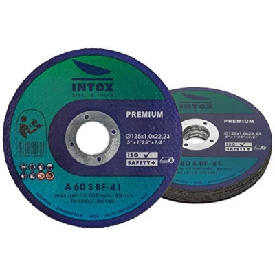 Imagen de Dischi da taglio INTOX 125mm x 1,0mm 10 pezzi Disco flessibile Inox per acciaio metallico e inossidabile ...