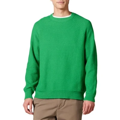 Imagen de Amazon Essentials Jersey oversize de algodón texturizado con cuello redondo Hombre, Verde, M