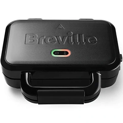 Imagen de Breville excepcional Sandwichera para rellenos generosos 2 sándwiches Placas antiadherentes extraíbles Acero inoxidable Color negro [VST082X]