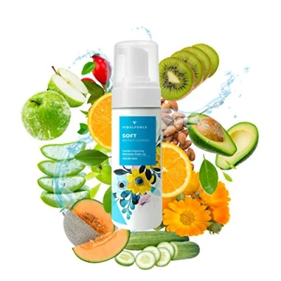 Imagen de SOFT Mousse. Limpiador facial Bio I Piel Seca o Normal Con 16 Activos Naturales y Limpia e hidrata profundamente. de poros, puntos negros maquillaje(No Waterproof). 150ml