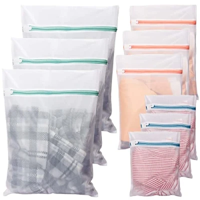 Imagen de 9 Unidades Bbolsa de Lavadora Malla, LUZOON Bolsas Red Bolsa Calcetines para Malla
