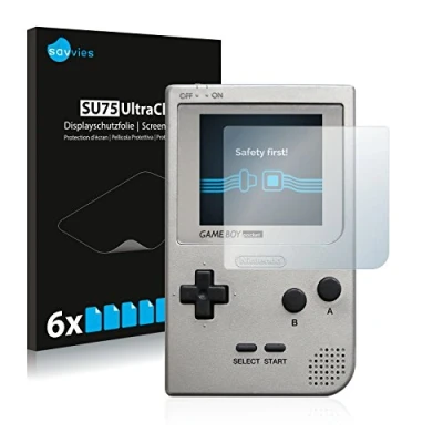Imagen de savvies Protector Pantalla para Nintendo Gameboy Pocket (6 Unidades) Película Ultra Transparente