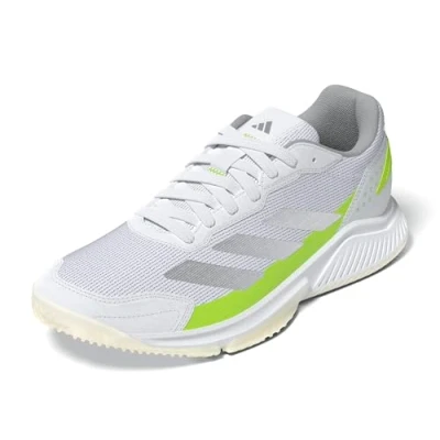 Imagen de adidas Courtquick W Padel, Zapatos Mujer, Cloud White/Silver Metallic/Lucid Lemon, 46 2/3 EU