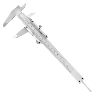 Imagen de QWORK® Calibre Vernier, Vernier de Alta Precisión 6&quot;/150 mm, Tolerancia 0.05 mm/1/128&quot; con Tornillo Bloqueo