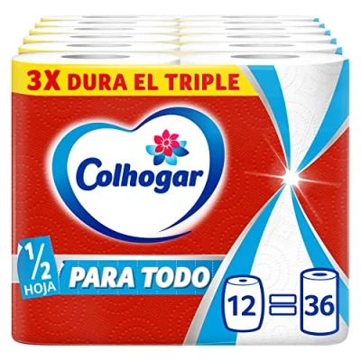 Imagen de Colhogar Paratodo Rollos 6x2 para Cocina Multiusos y Absorbente 12=36