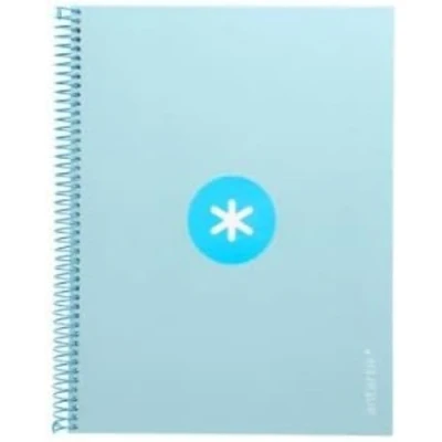 Imagen de Antartik Cuaderno espiral liderpapel a4 micro tapa forrada80h 90 gr horizontal 1 banda 4 taladros color celeste