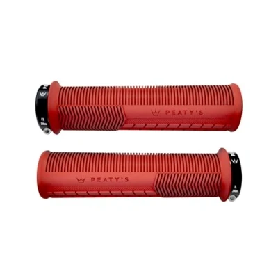 Imagen de Peaty&#039;s Monarch Grips Rojo/Champiñón/Delgado Comodidad en el Sendero, Duradero, Barras ergonómicas, Almohadilla para Pulgar, Todo día, Tipo de Clima y Terreno, Bicicleta montaña MTB