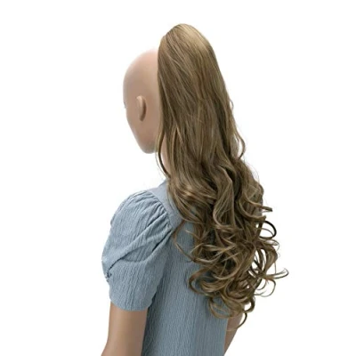 Imagen de CAISHA 60cm Postizo Treccia Portare I Codini Extensions Per Capelli Voluminoso Ondulato Mezcla De Rubio Castaño Claro H515