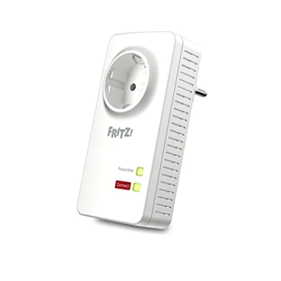 Imagen de AVM Fritz!Powerline 1220E Single International (Adaptador/Extensor de Red por línea eléctrica, 1200 Mbps, 2 Puerto LAN Gigabit)