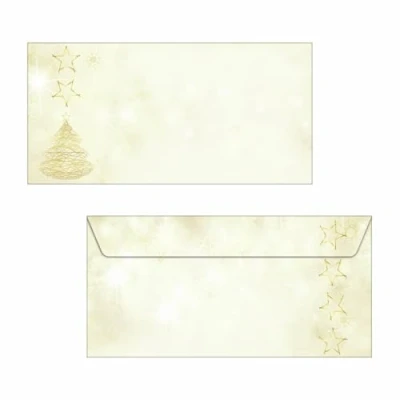 Imagen de SIGEL DU083 Sobres para cartas, diseño navideño &quot;Graceful Christmas&quot;, DL (110 x 220 mm), 50 unidades