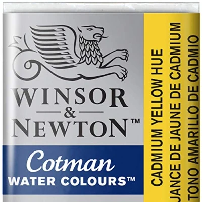 Imagen de Winsor &amp; Newton Cotman Acuarela En Pastilla, Tono Amarillo De Cadmio, 1,9x1,6x1,1 cm