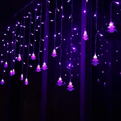 Imagen de Klighten Cortina de Luces, Luz Cadena, Cortina, Cadena 8 Modos Perfecto para Decoración Navidad, Festival,Fiestas, Casa,Jardín, Azul