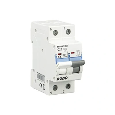 Imagen de POPP® Interruptor Automático Magnetotérmico industrial CURVA C 1P 2P 3P + 6A 10A 16A 20A 25A 32A 40A 50A 63A (1P+N, 63A)