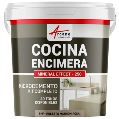 Imagen de Hormigón Pulido para Cocina: Encimera, Revestimiento de Pared 5 m² (en 2 capas) Rosetto Marrón Rosa ARCANE INDUSTRIES
