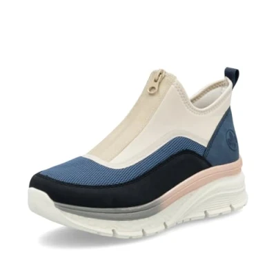 Imagen de Rieker Zapatillas bajas para mujer, 48053, con plantilla suelta, Azul Combi 14., 40 EU