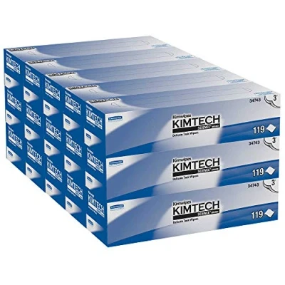 Imagen de Kimtech Science Paños de precisión 7551, 15 cajas x 198 hojas blancas 1 capa