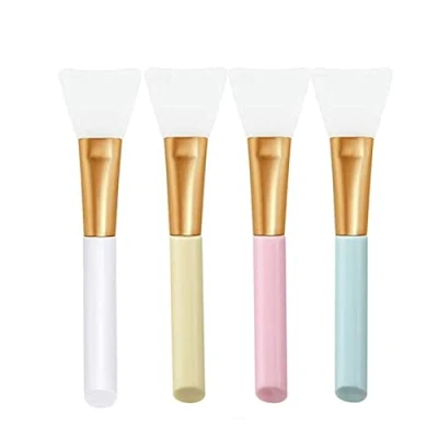 Imagen de Rnitle 4 Piezas Cepillo de Mascarilla Silicona,Cepillo Silicona para Máscara Facial,Brochas Maquillaje, Ojos, Cuidado Piel, Herramienta Maquillaje DIY