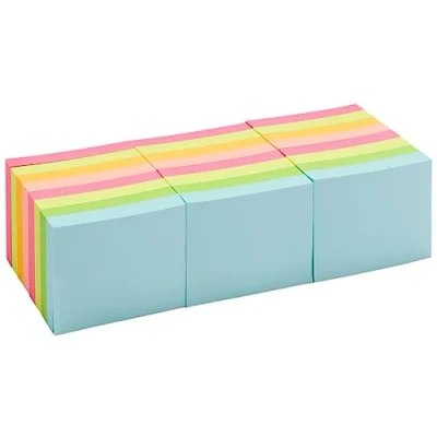 Imagen de Amazon Basics paquete de 24 Miniblocs notas adhesivas Rectangular, 3.7 x 5 cm, Surtido