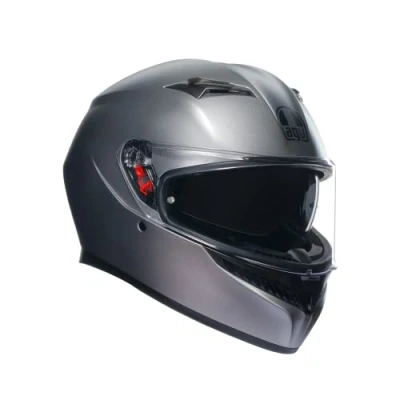 Imagen de AGV K3 E2206 MPLK, Casco Moto Hombre, Integral ECE con Absorción del Sudor, Spoiler, Ventilación y Visera UV Resistente a los Arañazos, Intercomunicador Moto, Gris