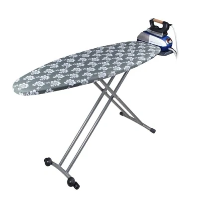 Imagen de Orbegozo TP 6500 Tabla de planchar plegable, altura regulable hasta 93 cm, funda 100% algodón, toma corriente eléctrica, soporte para centros planchado