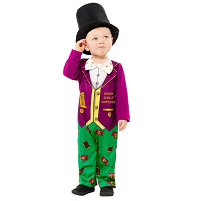 Imagen de amscan 9916217 Disfraz oficial de Roald Dahl Willy Wonka para bebé del Día Mundial Libro Edad: 18 24 meses