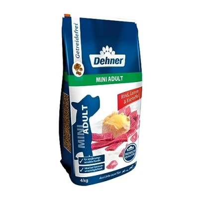 Imagen de Dehner Premium Comida Seca para Perros Adultos, Vacuno y Cordero con Patata, 4 kg