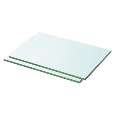 Imagen de vidaXL 2X Estantes Panel Balda Placa Estantería para Casas o Tiendas de Pared Expositora Decoración Vidrio Transparente 30x15cm
