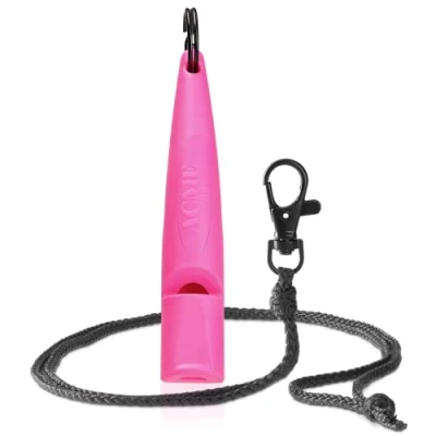 Imagen de ACME Silbato para Perros n.º 211,5 (actualización de 2023) con Banda en Color Negro Mate Alpha Ideal la devolución Llamada Gran Alcance frecuencia estandarizada (DG Pink)