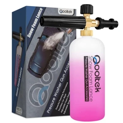 Imagen de Cañón de espuma Ajustable para lavado Coche Lanza nieve dispensadora jabón 1 litro botella K Series K2 / K3 K4 K5 K6 K7 Pistola a presión