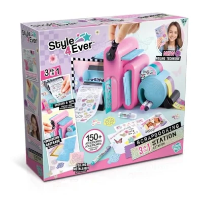 Imagen de Canal Toys Estación Scrapbooking 3 en 1 Personaliza tu cuaderno 150+ accesorios DIY incluidos, horas de creatividad, fábrica relieves y pegatinas a partir 6 años OFG 275
