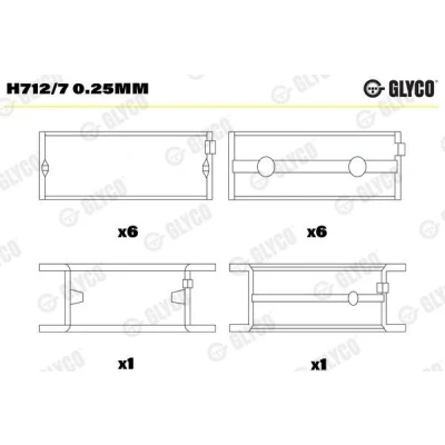 Imagen de GLYCO H712/7 0.25mm Cojinete de cigüeñal
