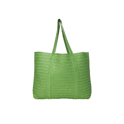 Imagen de PIECES Pcloma Straw Shopper, Bolsa Mujeres, Color Verde, Einheitsgröße