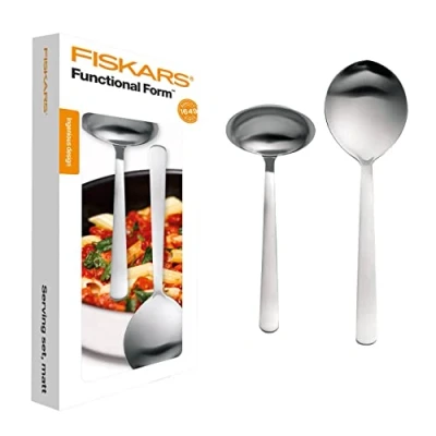 Imagen de Fiskars Set de Servicio, 2 Unidades, Acero, Plata/Mate, Functional Form, 1002959