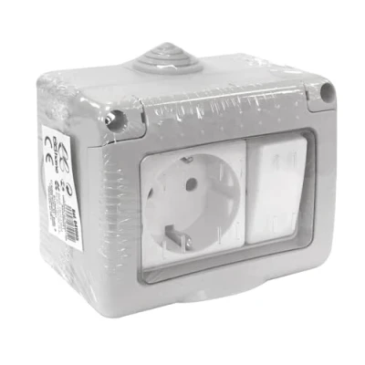 Imagen de Series estancas Serie estanca 041005 CONMUTADOR + BASE ESTANCO IP55 16A 250V