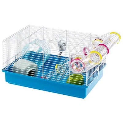 Imagen de Ferplast 57906411 Jaula Modular para Hámsteres Paula, Tubos y Accesorios Incluidos, 46 x 29.5 24.5 Cm Blanco
