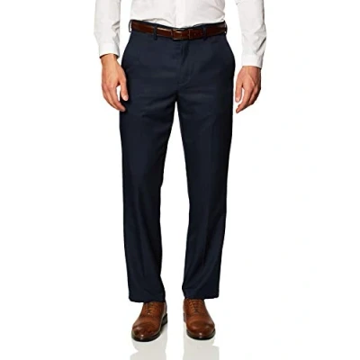 Imagen de Amazon Essentials Pantalón de Vestir sin Pinzas Cintura Expansible y Ajuste Clásico Hombre, Azul Marino, 32W / 32L