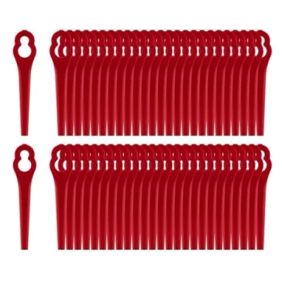 Imagen de Einhell Juego de 100 Cuchillas Repuesto para desbrozadora inalámbrica BG CT 18 Li, RG GE plástico compatibles con cortacésped