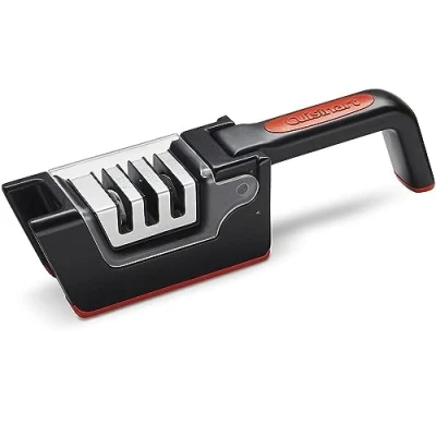 Imagen de Cuisinart Afilador de cuchillos profesional con 3 etapas: repara, afila y pule, es plegable