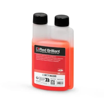 Imagen de Errecom Red Brilliant 250 ml, Detector Fluorescemte UV a Base PoE para localizar Fugas de Gas Refrigerante en los Sistemas Aire Acondicionado Auto con Compresor Eléctrico