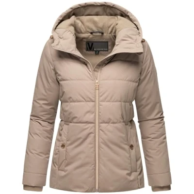 Imagen de MARIKOO Chaqueta de invierno para mujer material reciclado con capucha Alemee 16 XS 3XL, gris pardo, S
